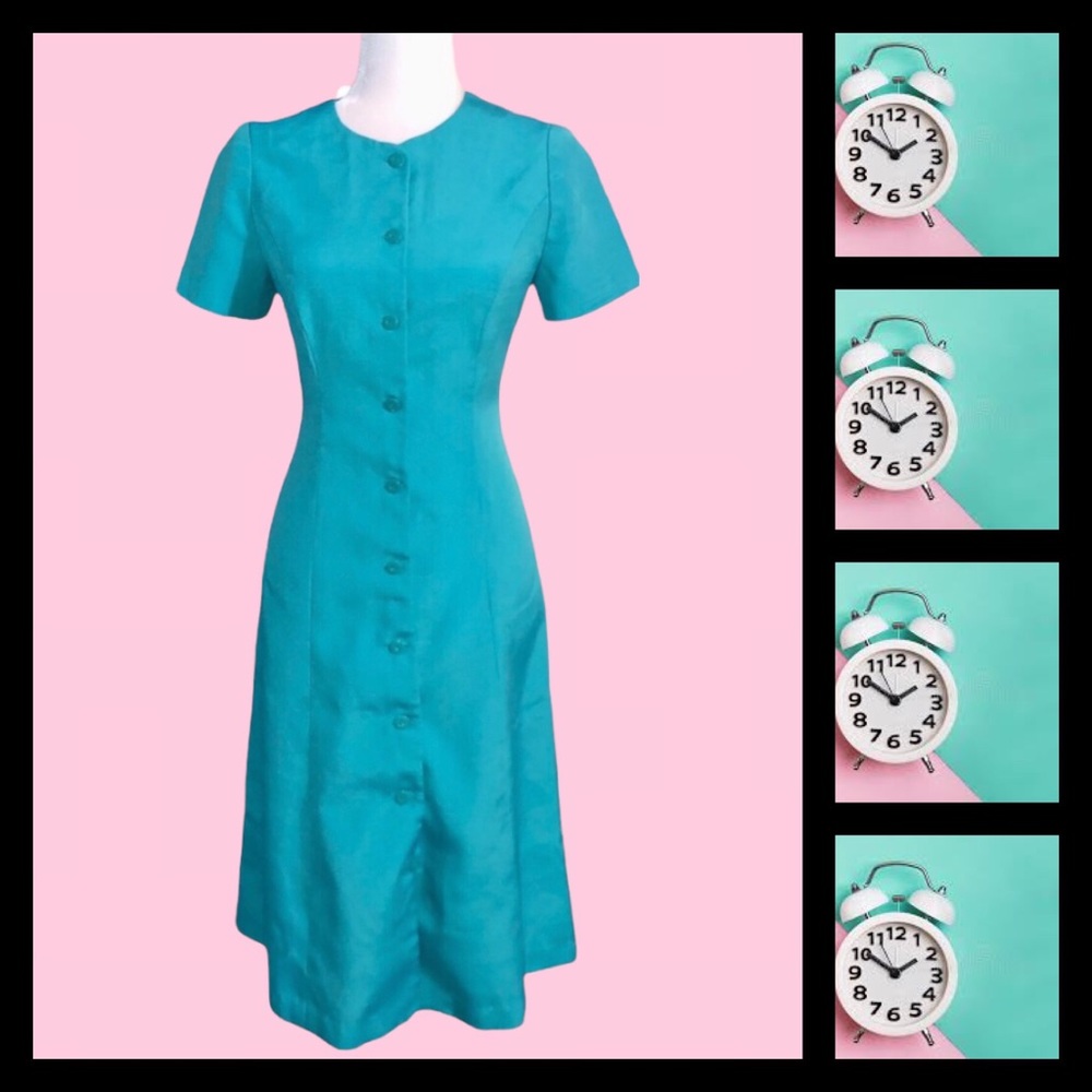 Vintage Emerald Green Homemade Dress